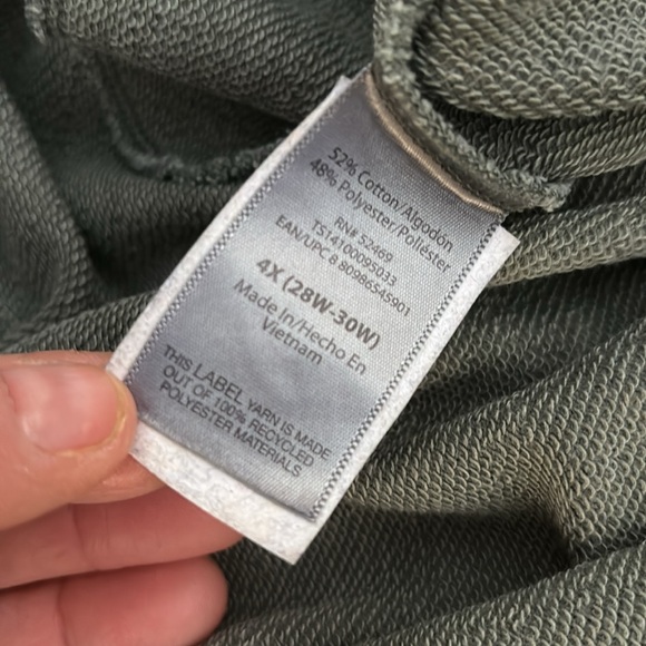 NWT Terra & Sky Green Knit Shorts Elastic Drawstring Waist Sweats 4X (28W-30W) - Picture 16 of 16